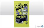 Geschirrtuch in Gelb mit Camper The Classic Surf Bus 100% Baumwolle